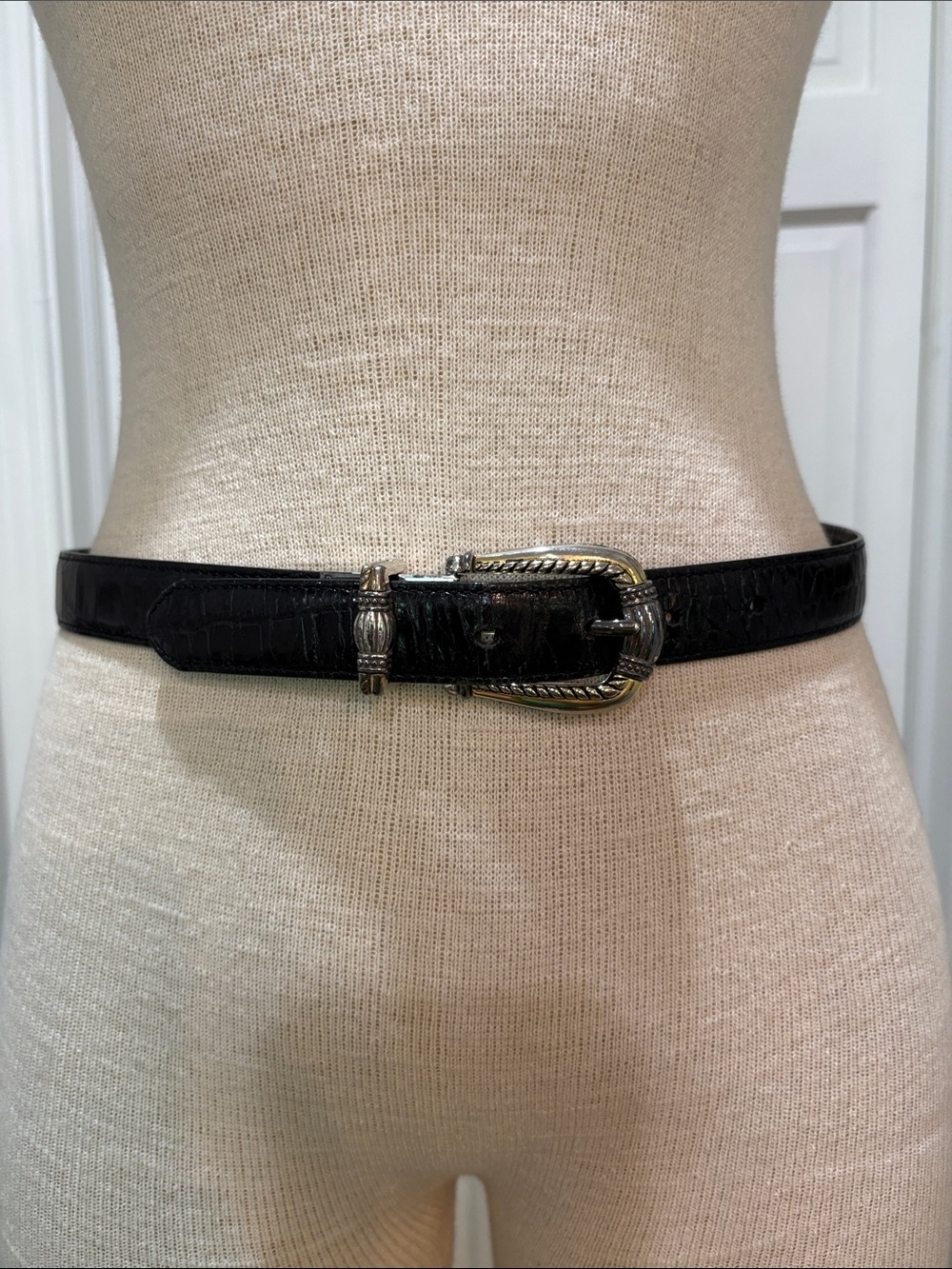 Brighton reversible black/brown leather sz m belt
